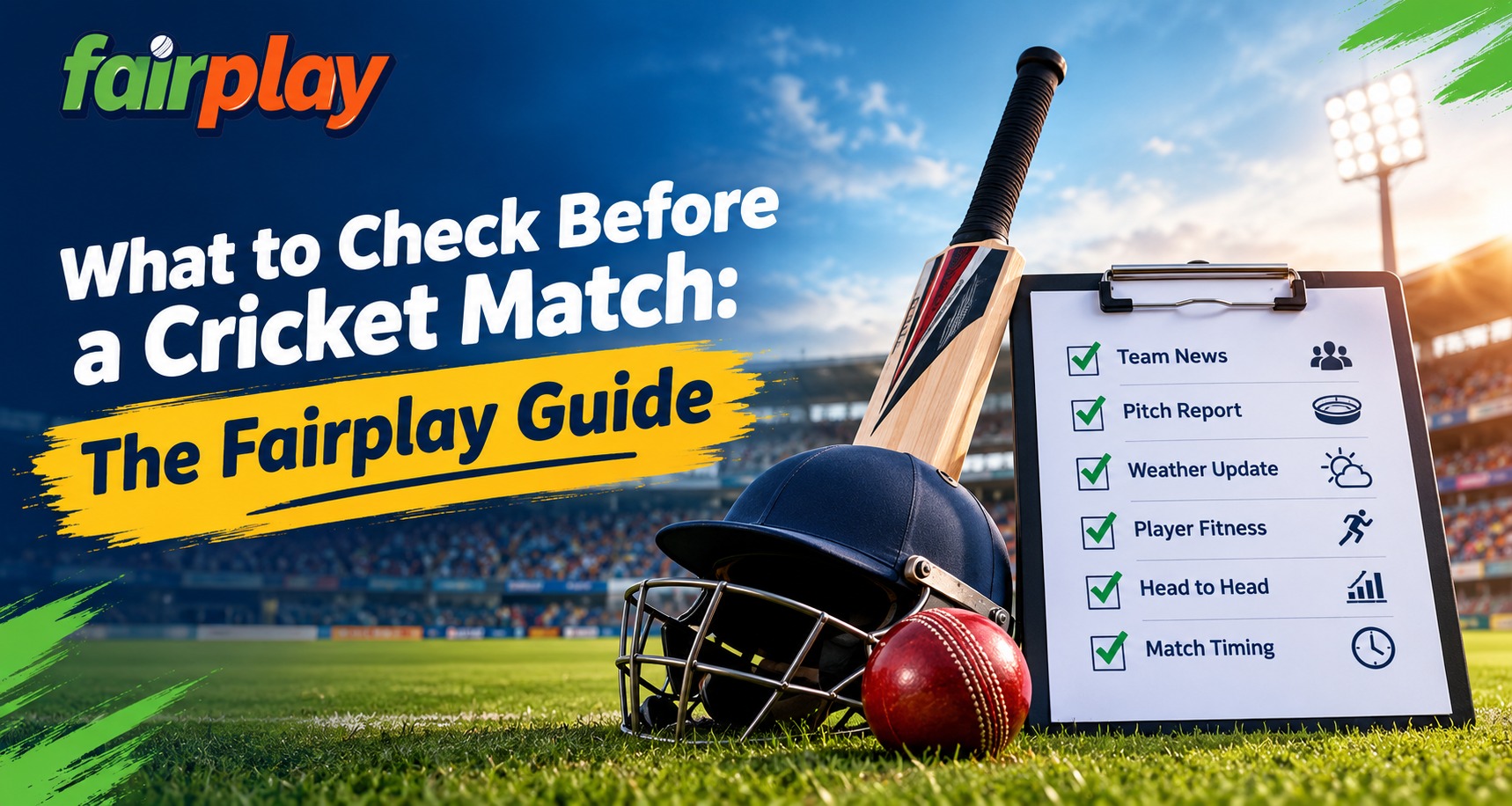 What to Check Before a Cricket Match The Fairplay Guide
